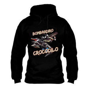 Bluza śmieszna memowa - Bombardiro Crocodilo XXL Czarny