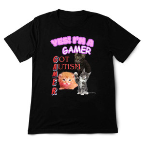 Koszulka gaming śmieszna - Im a Gamer XXL Czarny