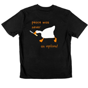 Koszulka z gęsią - peace was never an option XXL Czarny