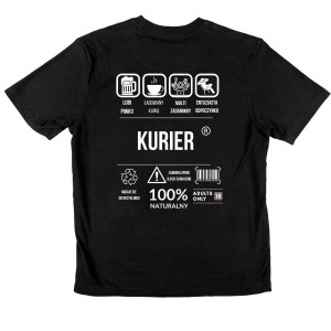 Koszulka śmieszna dla kuriera - kurier opis XXL Czarny