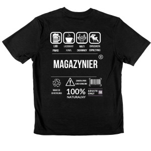 Koszulka śmieszna dla Magazynier - magazynier opis XXL Czarny