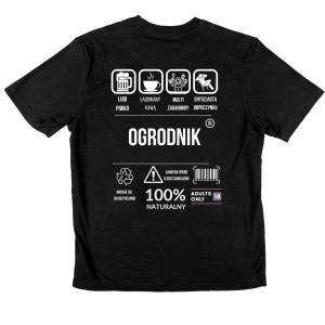 Koszulka śmieszna dla ogrodnik - Ogrodnik opis XXL Czarny