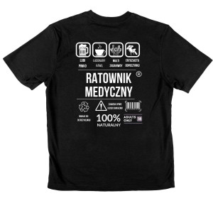 Koszulka śmieszna dla Ratownika medycznego - Ratownik medyczny opis XXL Czarny