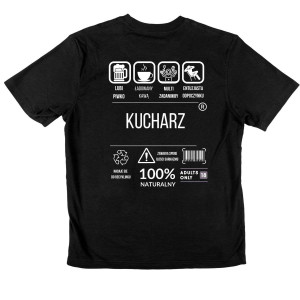 śmieszna Koszulka dla Kucharza - Kucharz opis XXL Czarny