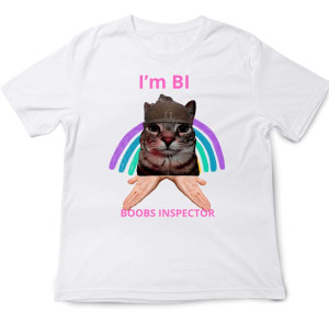 Koszulki brainrot bekowe memy - Yes I'm BI XXL Biały