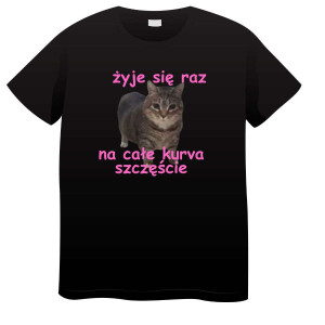 Koszulki brainrot bekowe memy - zyje sie raz L Czarny