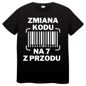 Koszulka na 70 urodziny 70tkę śmieszna - zmiana kodu XXL Czarny