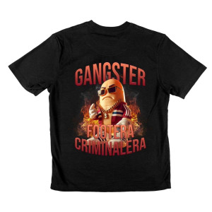 Koszulka śmieszna brainrot - Gangster Footera XXL Czarny
