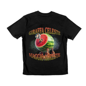 Koszulka śmieszna brainrot - Girafa Celeste Viaggio Agreste XXL Czarny