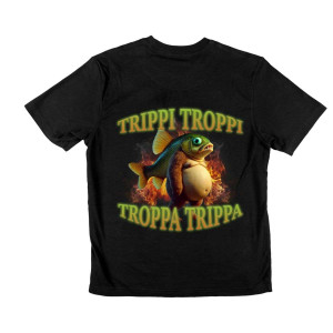 Koszulka śmieszna brainrot - Trippi Troppi XXL Czarny
