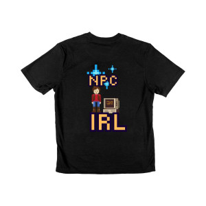 Koszulka dla gamera incella gracza - NPC IRL XXL Czarny