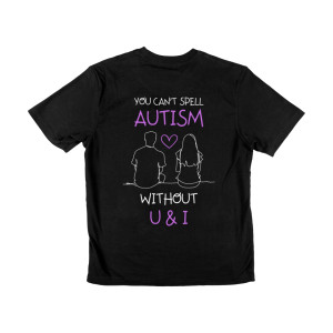 Śmieszna koszulka - Can say Autism without U and I XXL Czarny