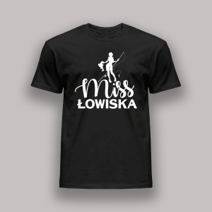 Koszulka dla Taty wedkarza - Miss łowiska XXL Czarny