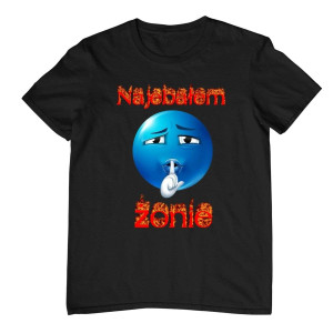 Koszulka vintage prezent dla kolegi - Najebałem Żonie - XL - Biały