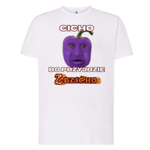 Koszulka vintage prezent dla kolegi - cicho bo przyjdzie zdzicho 3XL Biały