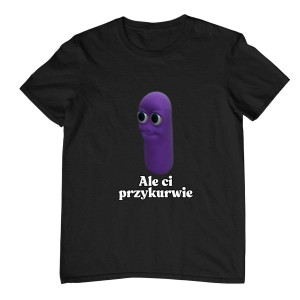 Koszulka vintage prezent dla kolegi - ale ci przykurwie - L - Czarny