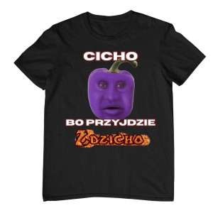 Koszulka vintage prezent dla kolegi - cicho bo przyjdzie zdzicho 3XL Czarny