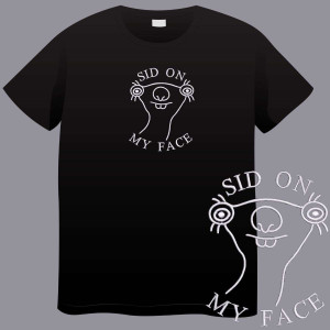 Koszulka Haft memy tiktok - Sid on my face Czarny humor L Czarny