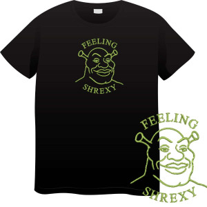 bekowa Koszulka z haftem shrexy - sigiemka 3XL Czarny