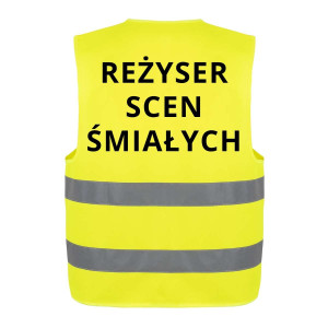 Bekowa koszulka Kamizelka odblaskowa- Reżyser scen śmiałych 3XL Czarny