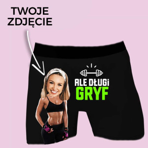 Bokserki z twarzą prezent siłownia - ale gryf 3XL