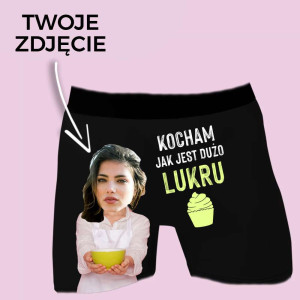 Bokserki z twarzą prezent - Dużo Lukru L