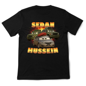 Bekowa koszulka śmieszna memy - Sedan Hussein XXL Czarny