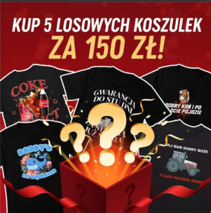 Mistery box - 5 losowych koszulek za 150zł!