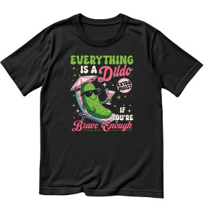 Bekowa śmieszna koszulka - Everything is a d!ldo XXL Czarny