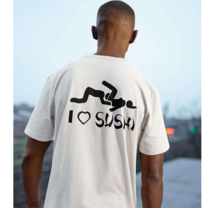 Śmieszna koszulka na prezent memy - I Love sushi JDM 3XL Biały