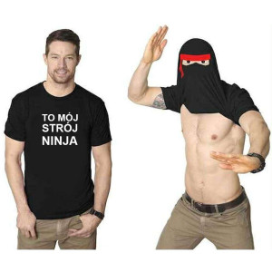 Koszulka śmieszna przebranie kostium - to mój strój ninja L
