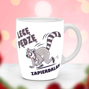 Śmieszny prezent do pracy - Kubek lecę pędzę zapierdaIam