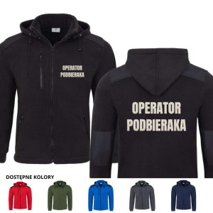 Polar z kapturem wędkarski na prezent - Operator Podbieraka Bluza M Niebieski