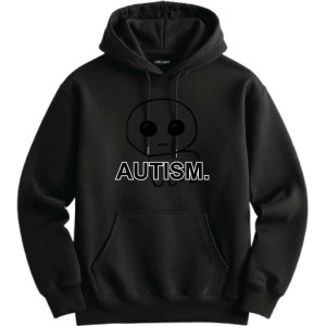 Śmieszna bekowa Bluza - autism L Czarny