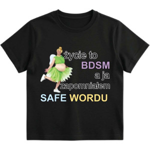 Śmieszna bekowa Koszulka - życie to BDSM L Czarny