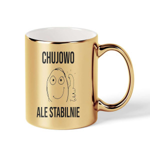 Kubek elegancki złoty na prezent - chvjowo ale stabilnie