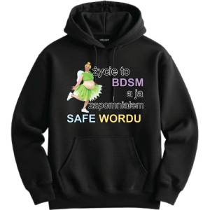 Śmieszna bekowa Bluza - życie to BDSM L Czarny