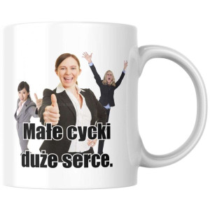 Śmieszny bekowy Kubek - małe cycki duże serce