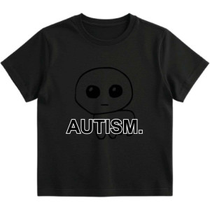 Śmieszna bekowa Koszulka - autism L Czarny