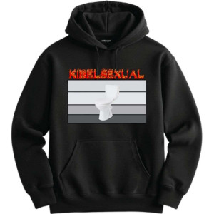 Śmieszna bekowa Bluza - kibelsexual L Czarny