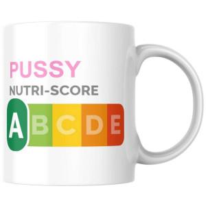 Śmieszny bekowy Kubek - pussy nutri-score