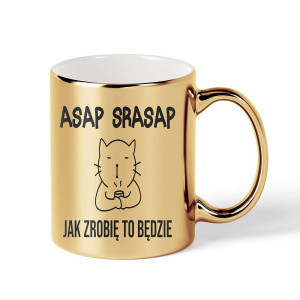 Kubek elegancki złoty na prezent - asap srasap