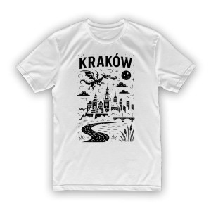 Koszulka z motywem polski na prezent - Kraków XXL Biały