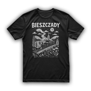 Koszulka z motywem polski na prezent - Bieszczady XXL Czarny