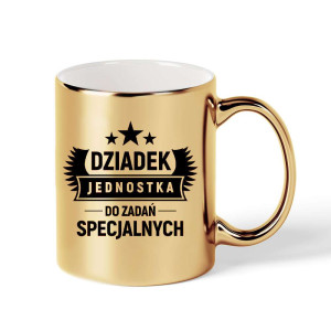 Kubek elegancki złoty dla dziadka - jednostka do zadań
