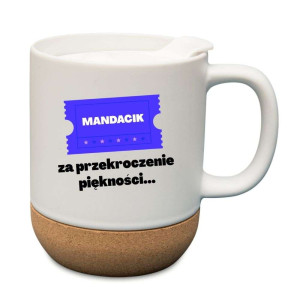 Kubek na prezent korkowy - mandacik za przekroczenie prędkości