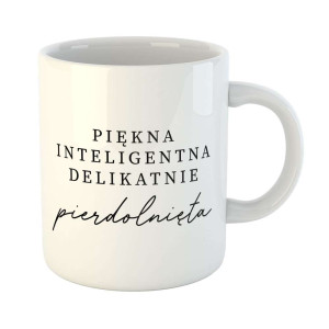 Zabawny kubek prezent - piękna inteligentna
