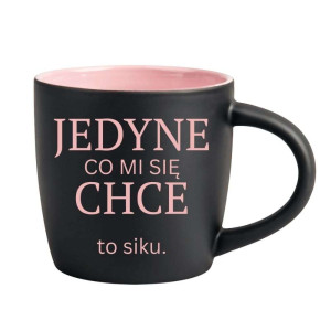 Śmieszny kubek grawerowany latte - siku Różowy