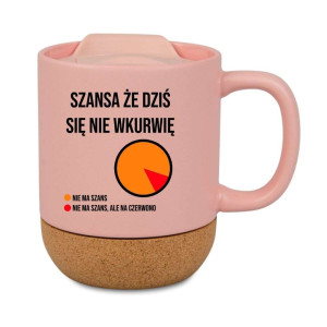 Kubek korkowy na prezent różowy - szansa