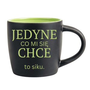 Śmieszny kubek grawerowany latte - siku Zielony